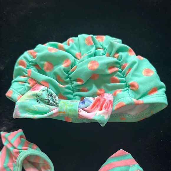 Flamingo Print Baby Swimsuit with Cap - Picture 4 of 5